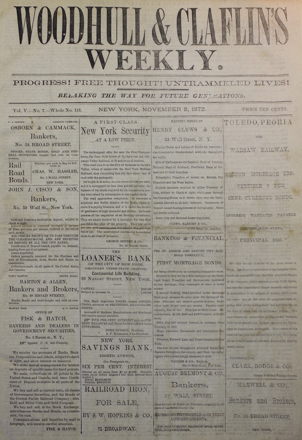 Woodhull and Claflin's Weekly (IAPSOP)